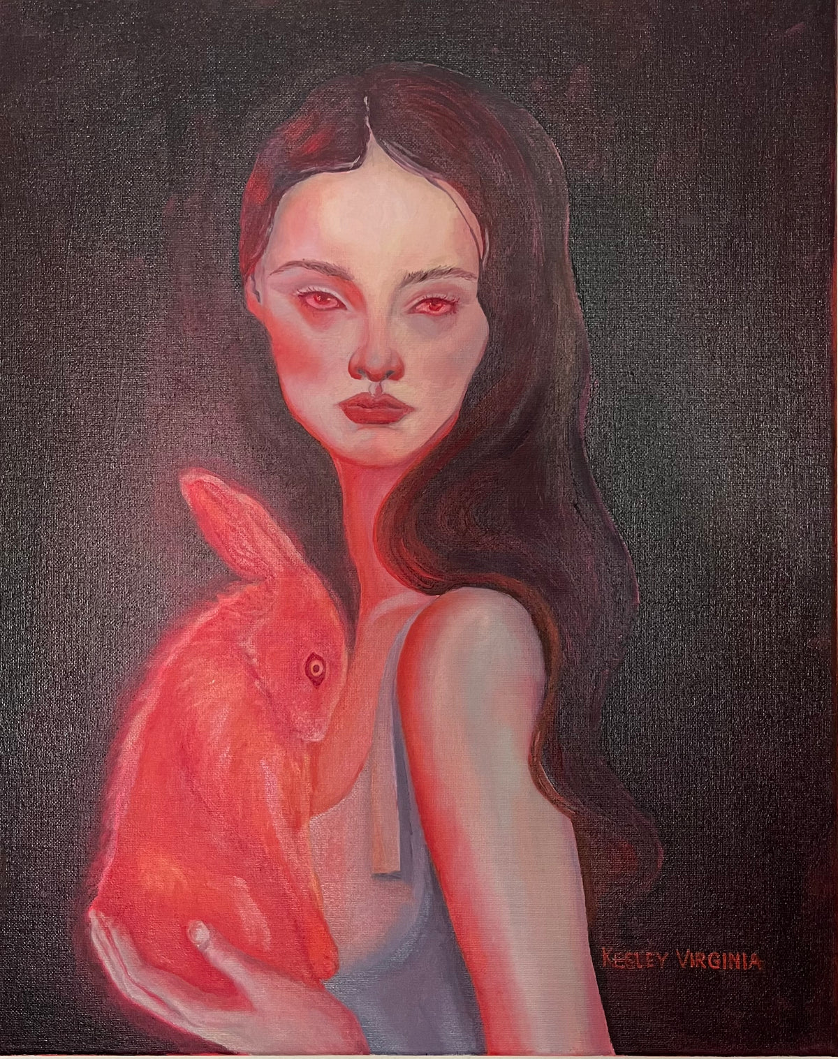 Girl with rabbit
