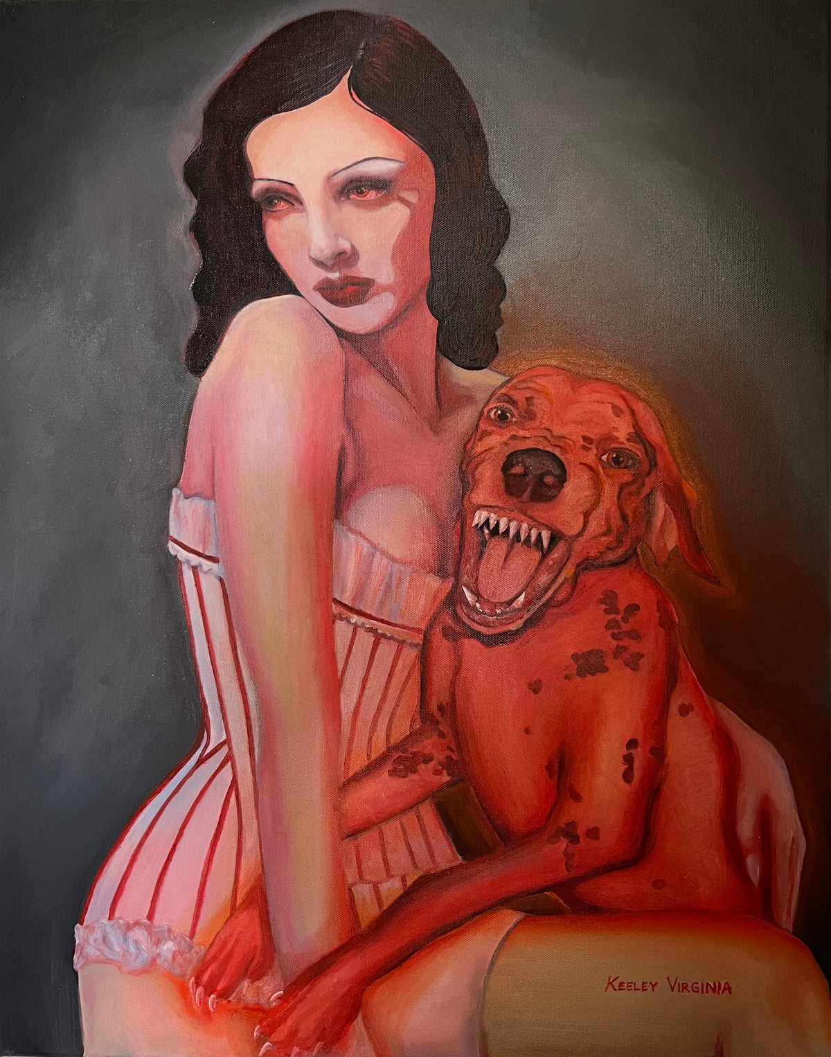 Girl with dalmation